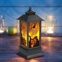 Japceit LED Pumpkin Lantern, Portable Candle Flame Effect Light, Hanging Lamp Decor for Indoor Outdoor Decor, Bar Settings, Party Atmosphere Lighting