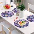 thumbnail image 6 of Ryvnso Happy Easter Cute Eggs Round Plate Mats Dining Table Placemat Set of 4 for Holiday Decoration, 6 of 7
