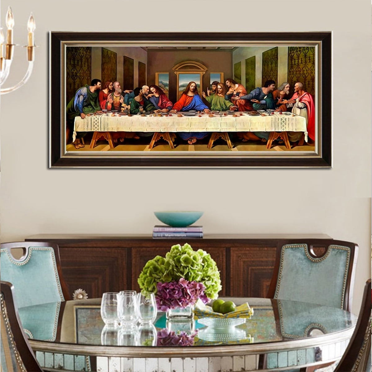 Diamond Painting Kits for Adults Kids, The Last Supper Large Size 33.5x15.8in 5D Full Drill Diamond Embroidery Painting for Home Wall Decor DIY Gift