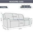 thumbnail image 6 of TAOCOCO Stretch Recliner Sofa Slipcover, 8 Pieces Solid Couch Covers with Pocket for Kids Gray, 6 of 9