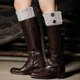 thumbnail image 3 of 3 pares de botas cortas para mujer, calcetines de punto de ganchillo, puños para botas, calentadores de piernas, calcetines Ormromra 222178-1, 3 of 8