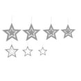thumbnail image 1 of Bearachild 7 piezas de decoraciones de estrellas colgantes de estrellas colgantes ahuecados adornos decorativos para el Festival de actividades Kits de decoración para fiestas Plata Bearachild HA002208-02, 1 of 1