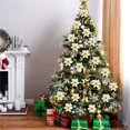 thumbnail image 3 of Adornos para árboles de Navidad con purpurina, flores artificiales, bolas de Navidad colgantes, copo de nieve, cebada, estrella de azúcar, adornos para árboles de Navidad rojos ER, 3 of 4