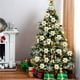 thumbnail image 3 of Adornos para árboles de Navidad con purpurina, flor artificial colgante, copo de nieve, bola de Navidad, estrella de azúcar de cebada, decoración del árbol de Navidad, decoración plateada ER, 3 of 4