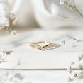 thumbnail image 4 of Rosec Jewels 1/4 CT Womens Elegant Diamond Chevron Ring in Pave Setting, 14K Yellow Gold, US 10.50, 4 of 9