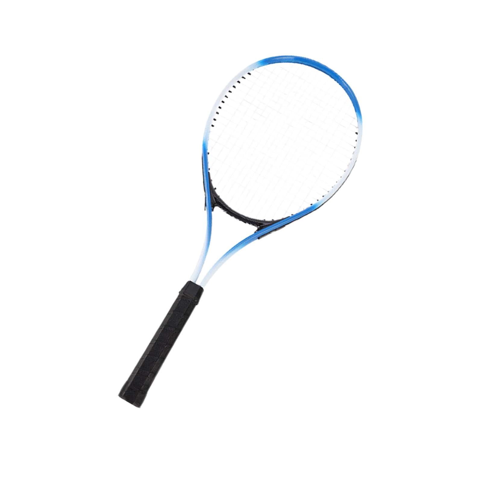 Lightweight Adults Tennis Racket Training Gear Professional Women Men Aluminum Alloy Racket Non Slip Racquet for Beginners Sports Blue