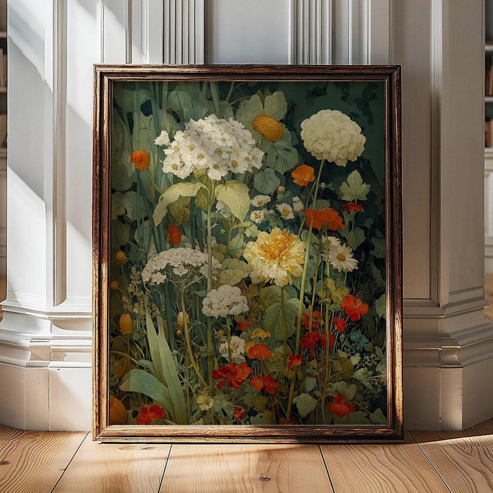 Floral Boho Wildflowers Vibrant Vintage Flower Botanical Classic Poster