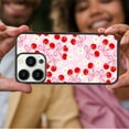 thumbnail image 3 of Pink Bow Cherry for iPhone 16 Pro Case, Cute Aesthetic Daisy Flower Shock-Absorbent Protective,Black, 3 of 6