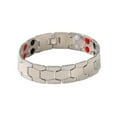 thumbnail image 1 of Bracelet Magnétique pour Hommes en Acier Titane avec Double Rangée de 4 Aimants, 1 of 6