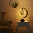 thumbnail image 5 of Crescent Moon LED Night Light Lamp, Dimmable Hanging Lunar Lamp, Battery or USB Powered, Ambient Home Decor for Bedroom Living Room and Memorial Display, 5 of 6