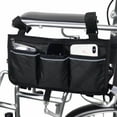 thumbnail image 7 of Wheelchair Side Bag Armrest Pouch Storage Bag With Reflective Stripe For Newspaper Magazines Glasses, 7 of 7