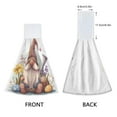 thumbnail image 3 of 2 Pcs Gnomes Flower Egg Kitchen Hand Towels with Hanging Loops Absorbent Soft Fast Drying Decor Bath Towels, 3 of 7