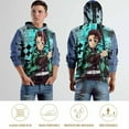 thumbnail image 6 of Demon Slayer Unisex Sweatshirts Loose Pullover Sweater Hooded Hoodie 3D Printing Jacket Winter Fall Clothes S, 6 of 7