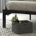 thumbnail image 2 of Sha Cerlin Twin Rustic Style Metal Platform Bed with Headboard and Metal Slats, Brown, Adults, 2 of 7