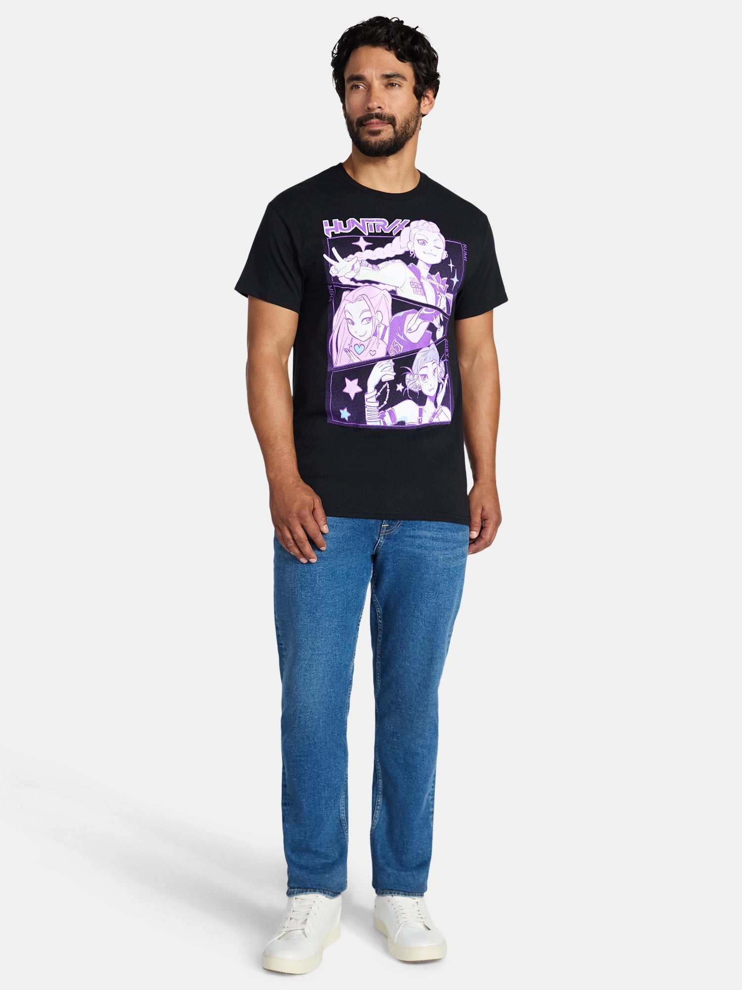 Netflix KPop Demon Hunters Men's and Big Men's Cotton Graphic Tee, Sizes S-3XL