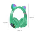 thumbnail image 4 of Seitruly Auriculares con orejas de gato con micrófono Bluetooth 5,0, auriculares inalámbricos con cancelación de ruido RGB, Gamer, adultos, niños y Cables de audio/vídeo No.04, 4 of 8
