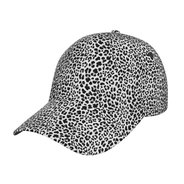 Fotbe Black Leopard Gorro Clásico de Béisbol, Gorra Ajustable con Broche Snapback, Gorro de Exterior de Algodón Suave