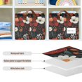 thumbnail image 4 of Yayeee Foldable Storage Basket for Shelves with Handles Waterproof Cloth Bins, Red Flowers Pattern, 4 of 7