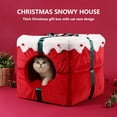 thumbnail image 6 of Matoen Christmas Cat Beds for Indoor Cats - Large Cat Cave for Pet, Foldable Santa Cat Hideaway, 6 of 9