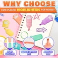 thumbnail image 3 of 6-Pack Cute Cat Highlighters with Paw Sleeves - Mini Fluorescent Markers in Soft Pastel Colors, Perfect for Creative Projects, Journaling & Office Tasks, Compact Size Brightens Any Work, 3 of 9