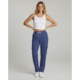 thumbnail image 3 of Real Essentials 3 Pack: Women's Fleece Cargo Sweatpants, Open Bottom Lounge & Athletic Casual Pants with Pockets, 3 of 6