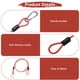 thumbnail image 4 of Cable de Seguridad con Ganchos y Bucles [2Pcs] - 3.28ft / 39.4 Pulgadas Cable de Seguridad para Candado de Equipaje de Acero Inoxidable para Bicicletas y Equipaje - [Rojo], 4 of 6