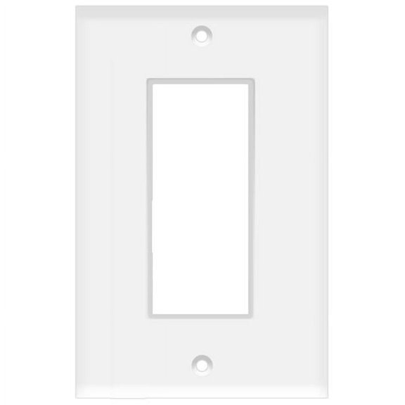 Four Bros Lighting WP-R-1-WHT 1 Gang Decorative Cover, White