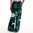 thumbnail image 5 of Dress Pants Women Petite High Waisted Wide Leg Summer Beach Vacation Pants Boho Lounge Casual Palazzo Trousers, 5 of 7