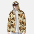 thumbnail image 2 of Balery Retro Squirrel Sudadera ligera de manga larga con capucha y protección solar UPF 50+ para hombre y mujer, ideal para pesca y running-Small, 2 of 7