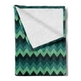 thumbnail image 2 of Teal Soft Flannel Fleece Throw Blanket, Expressionist Chevron Style Pattern Geometric Vibrant Colored Modern, Cozy Plush for Indoor and Outdoor Use, 50" x 60", Mint Green Teal Black, by Ambesonne, 2 of 5
