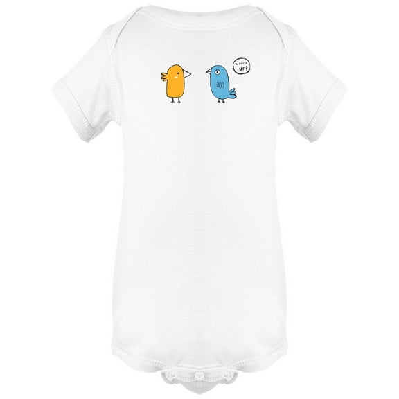 What's Up Cute Birds Doodle Bodysuit Infant -Image by Shutterstock, Newborn