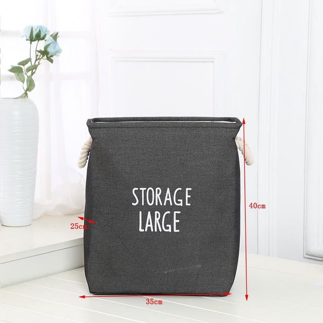 Bolsa de Almacenamiento de Te Capacidad, Plegable, Organizador para , Multipropósito-35x25x40cm Negro perfecl Cesta de almacenamiento