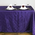 thumbnail image 2 of Efavormart 90" x 132" Purple Taffeta Tablecloths Pintuck Table linens for Kitchen Dining Catering Wedding Birthday Party, 2 of 4