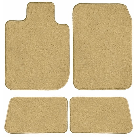 GGBAIlEY Classic Carpet Car for Mercedes‑Benz C‑Class (Sedan) Custom Fit Set 2001–2007, Driver Passenger & Rear ,Beige