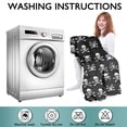 thumbnail image 6 of Wearable Oversized Blanket,Black White Skull Cross Pattern Wearable Blanket Hoodie for Adults,Cozy Hooded Blankets with Super Pockets,Super Warm Fuzzy Pullover for Women & Men, 6 of 6