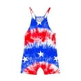 thumbnail image 5 of Tdoqot 4th of July Clothes for Girls Rompers- Sleeveless Cute Summer Casual Kids Jupsuits with Pockets Blue Size 11-12 Years, 5 of 6