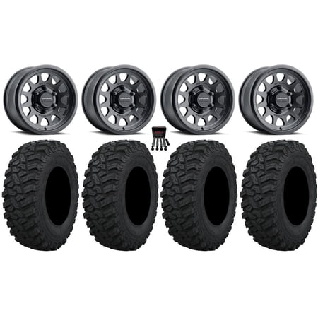 Method 414 15 Wheels Black 33 Trekker Tires Can-Am Maverick R