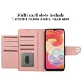 thumbnail image 3 of Faux Leather Wallet Case Compatible with Samsung Galaxy A05 | Classic Wrist Strap Flip Case | Ultra Slim Card Slots Stand Function Shockproof Phone Cover for Samsung Galaxy A05 - Coralpink, 3 of 7