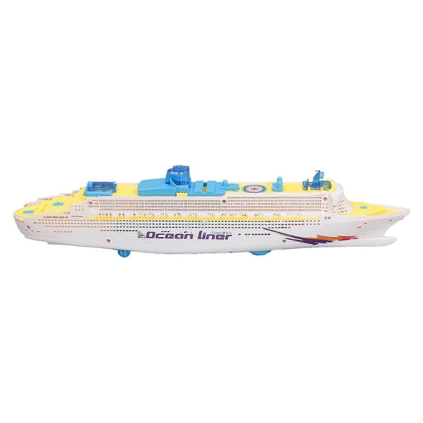 Cruise Ship Model for Kids, Sound Effects, LED Light, Universal Rotation, Cruise Ship, Toy for Boys and Girls