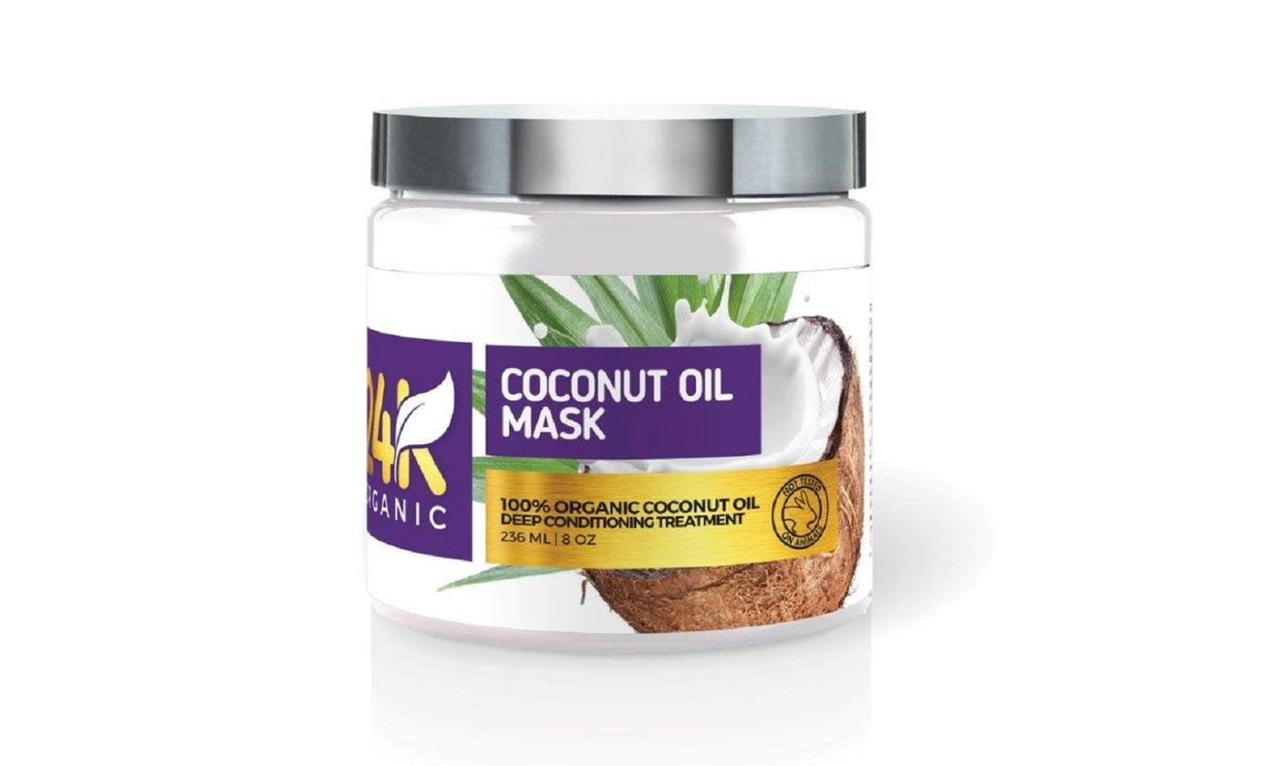 24K Organic Deep Conditioning and Hydrating Coconut Oil Hair Mask
