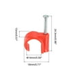 thumbnail image 2 of Uxcell 14mm Dia Red Round Cable Clips with Steel Nail 24 Pack, 2 of 5