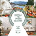thumbnail image 6 of Burnt Orange Floral Outdoor Rug 3x5 Ft - Reversible Patio Rug Outdoor Camping Rugs, Tropical Botanical Leaves Floral Washable Indoor Outdoor Area Rugs, Non-Slip Outdoor Carpet Runner for Deck/Porch, 6 of 8