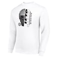 thumbnail image 2 of Men's Starter  White Winnipeg Jets Half Helmet Team Logo Pullover Sweatshirt, 2 of 3