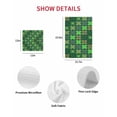 thumbnail image 7 of Saint Patrick's Day Kitchen Dish Towels for Drying Dishes Set of 4, Country Green Plaid Shamrock Clovers Waffle Weave Microfiber Hand Tea Bathroom Towels Quick Dry & Absorbent Towel 12x12, 7 of 7