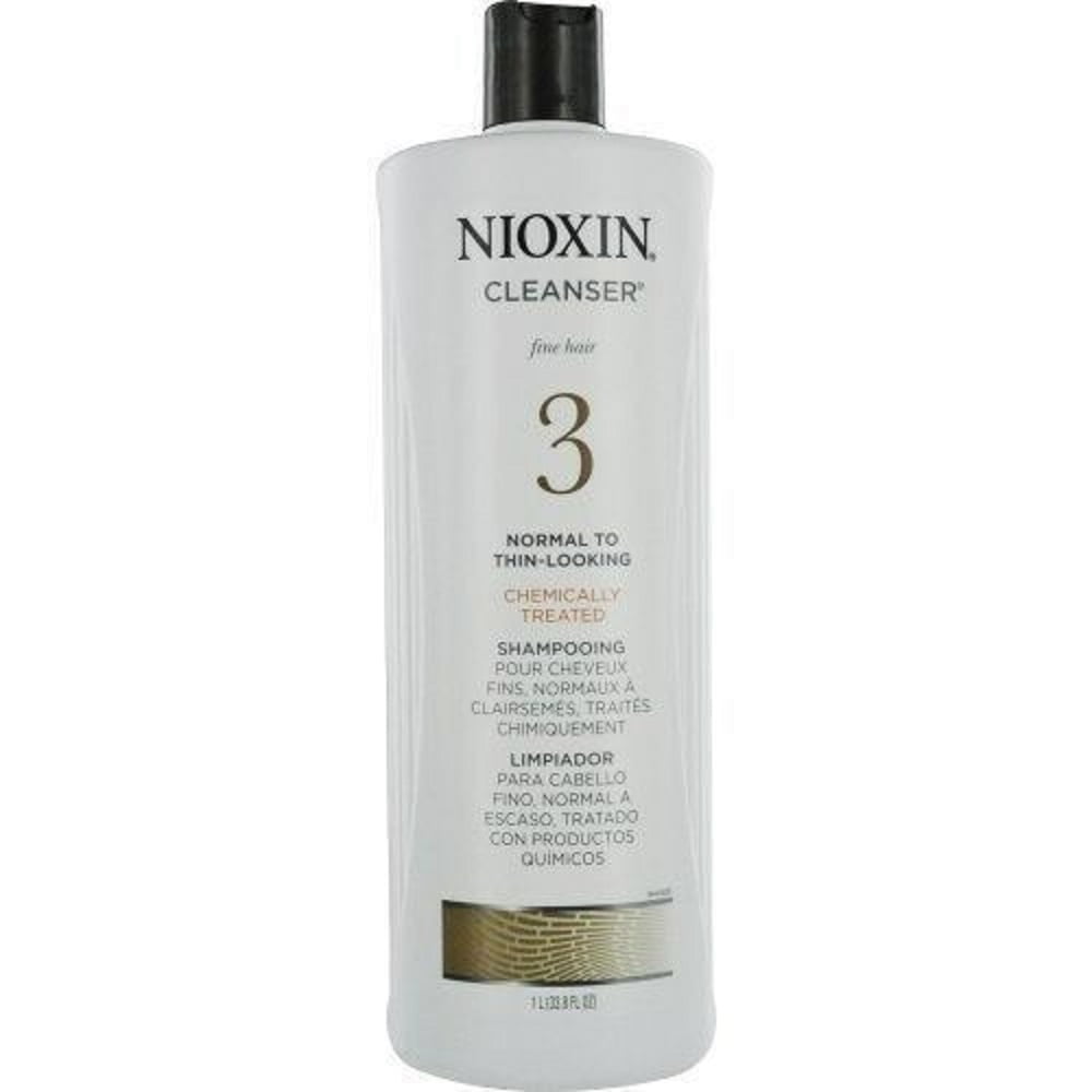 Nioxin hair colored progressed thinning kit system 07oz 4oz cleanser trial therapy treatment Nioxin - Nioxin System 3 Cleanser for Thin Hair Shampoo 33.8 oz