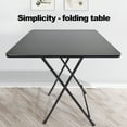 thumbnail image 6 of KMYY Foldable Dinner Table, 4 Persons Home Study Computer Desk, 23x23 Inch Stainless Steel Coffee Table for Work Office Home, Modern Gaming Desktop Workstation, Apartment Table, 6 of 9