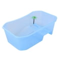 thumbnail image 1 of Plastic Turtle Live Breeding Box Container Turtle Tank with Drying Platform (Size S), 1 of 4