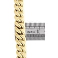 thumbnail image 4 of Mens 10K Yellow Gold Hollow Miami Cuban Link Chain 10.5mm Box Clasp 22 Inches, 4 of 5