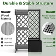 thumbnail image 3 of Spaco 44 Inch Metal Raised Garden Bed with Trellis-Black, Outdoor Elevated Flower Box for Backyard/Patio/Gardener, 3 of 7
