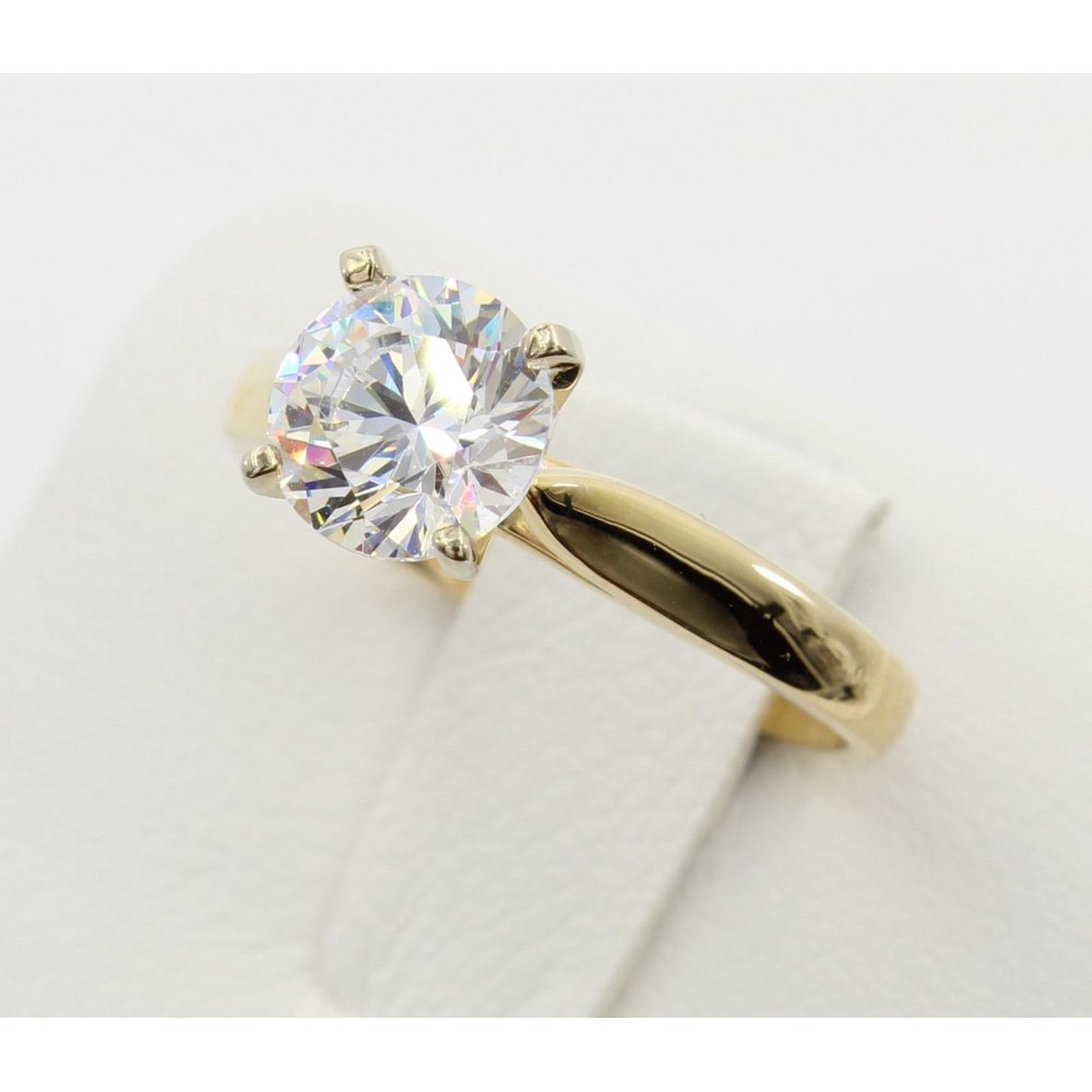 IceNGold 1.00 Ct 14K Real Yellow Gold Cathedral Setting Classic 4